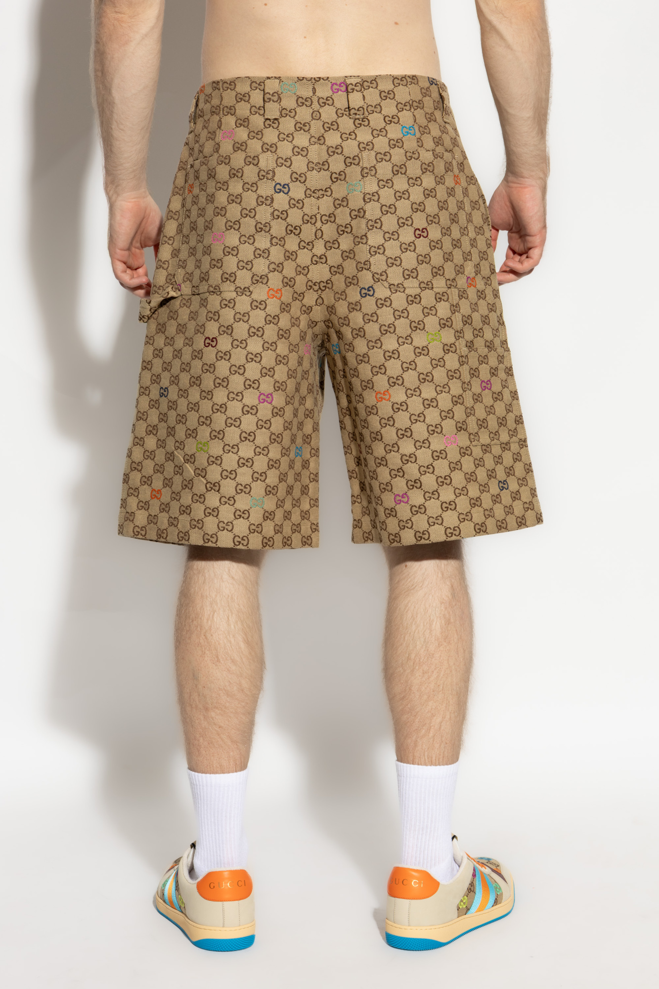 GUCCI グッチ パンツ（その他） 紺x赤xベージュ 4103625A0243 Gucci GG Jacquard Cape – Cettire